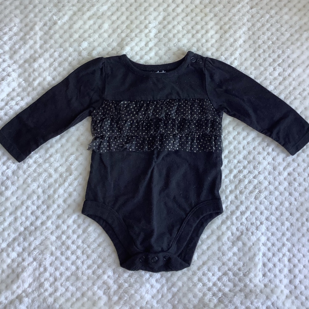 Garanimals Black Tulle Bodysuit 3 Months to 6 Months 3M to 6M 3-6M
